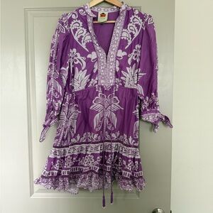 Farm Rio Purple Floral Dress